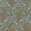 Seamless pattern with curl