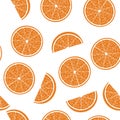 Seamless pattern from cut half oranges