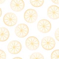 Seamless pattern from cut half oranges Royalty Free Stock Photo