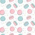 Seamless pattern cut macaroon. Colorful wallpaper vector