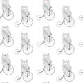 Seamless pattern with cute bear. Royalty Free Stock Photo