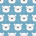 seamless pattern with cute bear  vector illustration Royalty Free Stock Photo