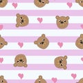 Seamless pattern with cute bears