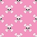 Cute pink skeleton pattern