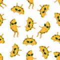 Pattern with cartoon tacos