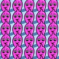 Seamless pattern of cute condom cartoon