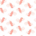 Seamless pattern with cute crawling babies.
