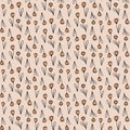 Seamless pattern cute delicate tulip flower on pink background wallpaper wrapping textile design