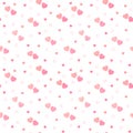 Seamless pattern of cute drawn hearts. Gentle romantic background for Valentine`s Day. Suitable for fabric, wallpaper, wrapping pa Royalty Free Stock Photo