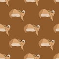 Seamless pattern with cute eating sloth