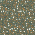 Seamless floral pattern, abstract ditsy print with small flowers, tiny branches in autumn colors. Vector. Royalty Free Stock Photo