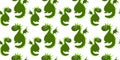 seamless pattern with cute green dragon. Vector . Symbol of the year Royalty Free Stock Photo