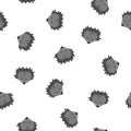 Seamless pattern of cute hand drawn sleeping hedgehog. Cartoon zoo. Vector illustration. Animal for design of children`s