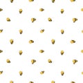 Seamless pattern Cute Kawaii Honey Bee flying in the sky