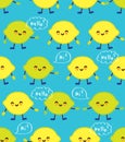 Seamless pattern with cute lemons and limes for kids textile, wallpapers and gift wrap.