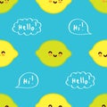 Seamless pattern with cute lemons and limes for kids textile, wallpapers and gift wrap