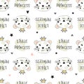 Seamless pattern with cute leopards Royalty Free Stock Photo