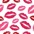 Seamless pattern with cute lips . Creative texture for fabric and textile