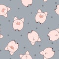 Seamless pattern with cute little pigs. Baby print Royalty Free Stock Photo