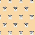 Seamless pattern Schnauzer dog.