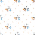 Seamless pattern with cute mouses Royalty Free Stock Photo