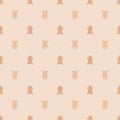 Seamless pattern cute pigs. Background of chubby piggy in doodle style Royalty Free Stock Photo
