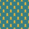 Seamless pattern cute pigs. Background of chubby piggy in doodle style Royalty Free Stock Photo