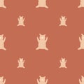 Seamless pattern cute pigs. Background of chubby piggy in doodle style Royalty Free Stock Photo