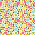 Seamless pattern. Cute polka dot texture. Hand drawn doodle