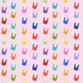 Seamless pattern with cute rabbit .
