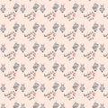 Seamless pattern with cute robots