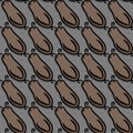 Seamless pattern of cute slug cartoon Royalty Free Stock Photo