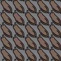 Seamless pattern of cute slug cartoon Royalty Free Stock Photo