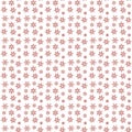 Seamless pattern of cute snowflakes