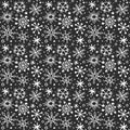Seamless pattern with cute snowflakes