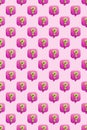 Seamless pattern with 3D pink question mark speech bubbles on pastel pink background for quiz and educational designs Royalty Free Stock Photo