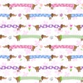 Seamless pattern with dachshunds Royalty Free Stock Photo