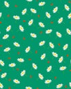Seamless pattern of daisies on a green background Royalty Free Stock Photo