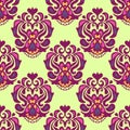 Seamless pattern damask motif