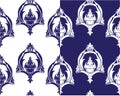 Seamless pattern - damask ornamental background