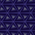 Seamless pattern with dark blue triangle shapes