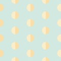 Seamless pattern with dark yellow and light yellow circles on blue background Royalty Free Stock Photo