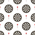 Seamless pattern with dartboards for darts game Royalty Free Stock Photo