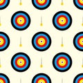 Seamless pattern with dartboards for darts game Royalty Free Stock Photo