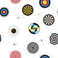 Seamless pattern with dartboards for darts game Royalty Free Stock Photo