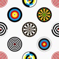 Seamless pattern with dartboards for darts game Royalty Free Stock Photo