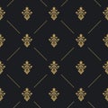 Seamless pattern decor with golden element