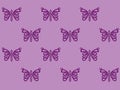 Seamless pattern with decorative butterfly