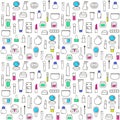 Seamless Pattern With Decorative Cosmetics