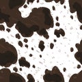 Seamless pattern with decorative cow print. Animal stylized ornament, fur texture.